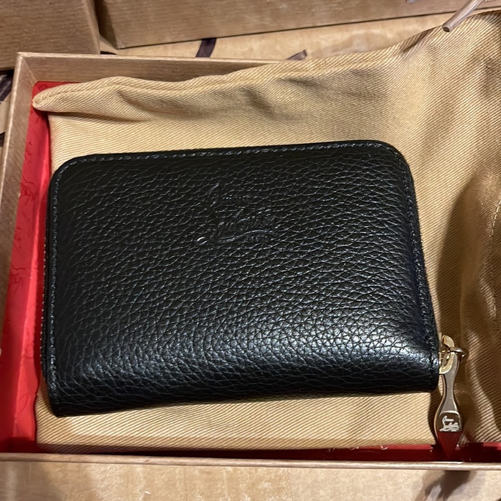 Christian Louboutin Panettone Coin Purse Black Multi Leather - Picture 3 of 8
